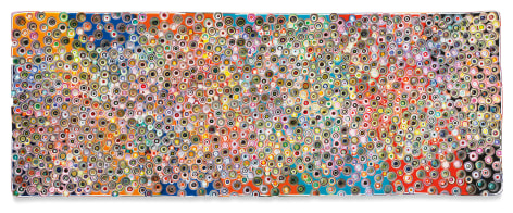Markus Linnenbrink, IWOKEUPINAMERICA, 2021, Epoxy resin and pigments on wood, 36 x 96 inches, 91.4 x 243.8 cm,&nbsp;MG#32899