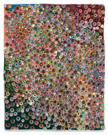 COMPLETELYOUTOFMYMIND, 2020, Epoxy resin and pigments on wood, 60 x 48 inches, 152.4 x 121.9 cm, MMG#32910