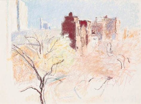 &quot;Light Day, Dark Church,&quot; 1981, Pastel on paper, 15 x 20 inches, 38.1 x 50.8 cm, A/Y#20380