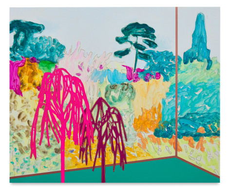 Veduta (Berg Kew), 2022, Ink and oil on linen on hybrid panel, 20 x 24 inches, 50.8 x 61 cm, MMG#34539