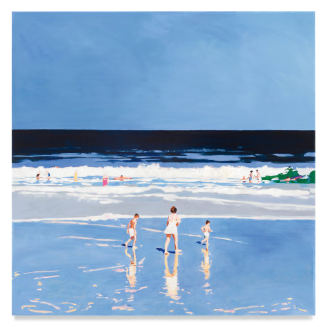 Bathers, 2022, Mixed media oil on canvas, 68 x 68 inches, 172.7 x 172.7 cm, MMG#34105