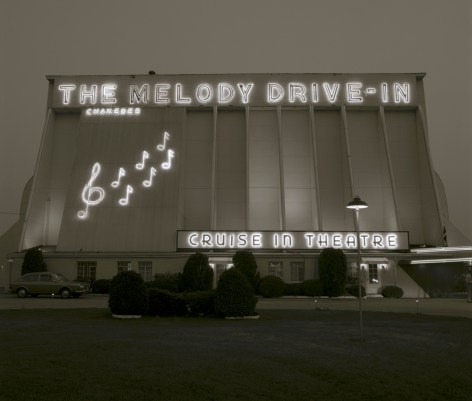 Melody Drive-in Theater, Springfield, Ohio, 1974