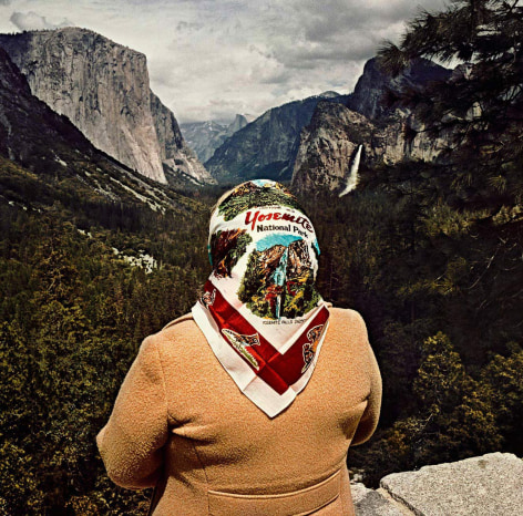 Roger Minick, Woman with Scarf at Inspiration Point, Yosemite, CA