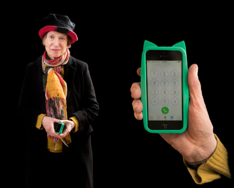 Susan Lapides, Red Hat Green Cat, 2019