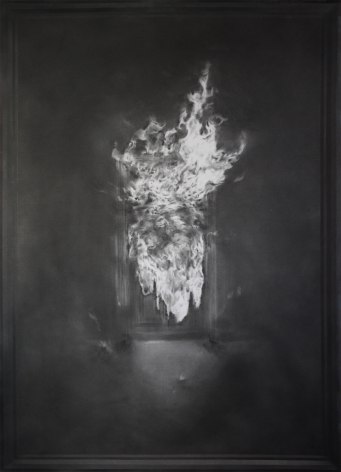 Simon Schubert, Untitled (Burning Door), 2015