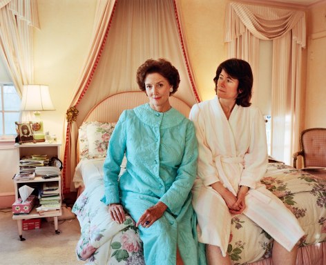 Sage Sohier, Mum and I in bathrobes, Washington D.C., 2000