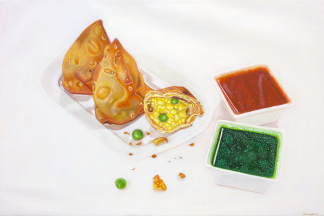 SAMOSA WITH CORIANDER, TAMARIND CHUTNEY, 2020
