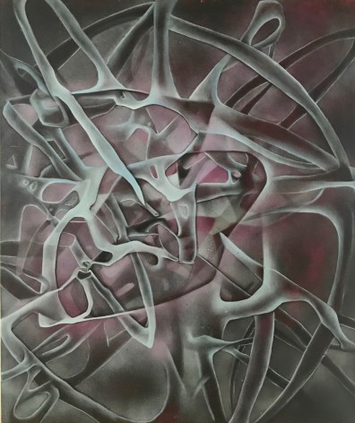 Megan Olson, Untitled Spray (Purple), 2018