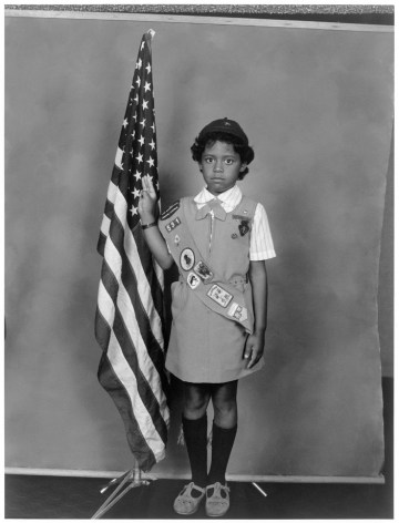 Leon Borensztein, Girl Scout with Flag, Maui, Hawaii, 1985