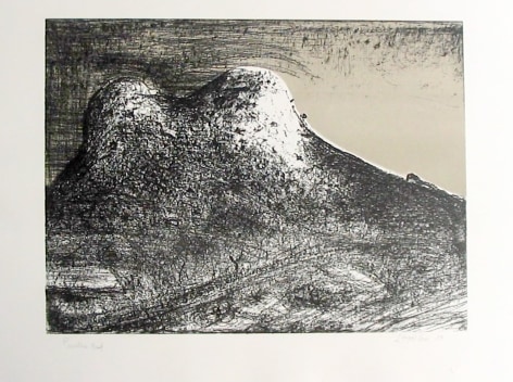 Lloyd Rees The Two Peaks, Southern Tasmania, 1988 Lithograph Printed by Fred Genis