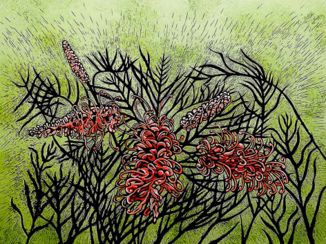 Graham 'Potts' Porter  Grevillea  Serigraph on canvas ​2016