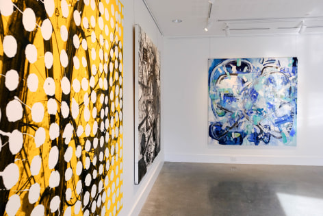 Richard Goodwin (L) ​Alexandra Mowday (R) Five Lone Goats on Cezanne's Mountain.  Installation View 2020