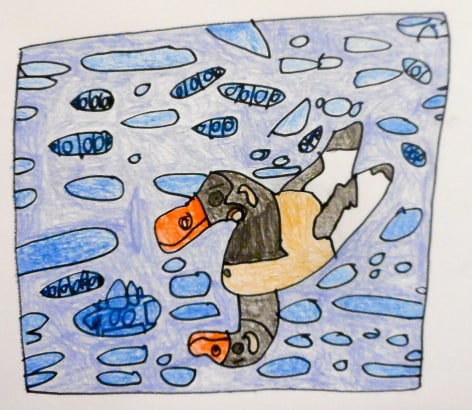 Quinlyn Seikot Duck, 2017 mixed media on paper 40 x 30 cm