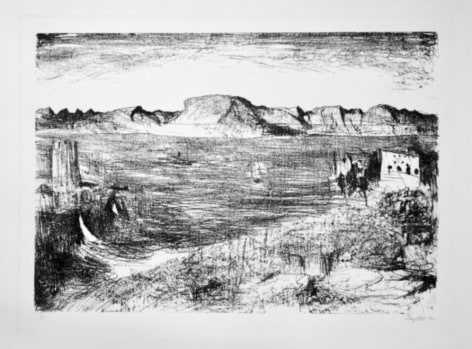 Lloyd Rees Afternoon on the Derwent, 1984 Lithograph Printed by Fred Genis