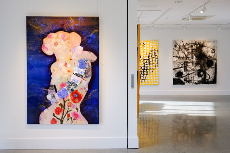 Wendy Arnold (L) ​Richard Goodwin (R) ​Five Lone Goats on Cezanne's Mountain.  Installation View 2020​