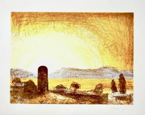 Lloyd Rees Western Sky, 1987-88 Lithograph Printed by Fred Genis