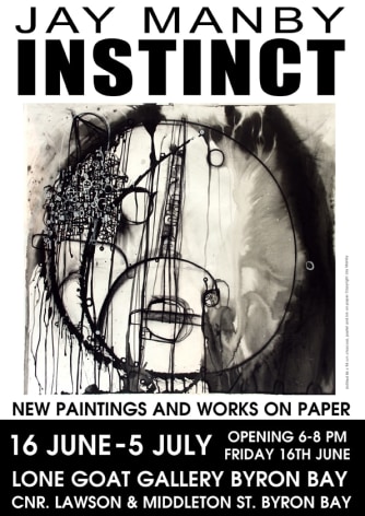 Jay Manby Instinct Exhibtion Flyer Front