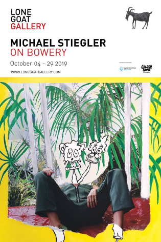 Michael Stiegler On Bowery, Lone Goat Gallery exhibition Postcard ​2019