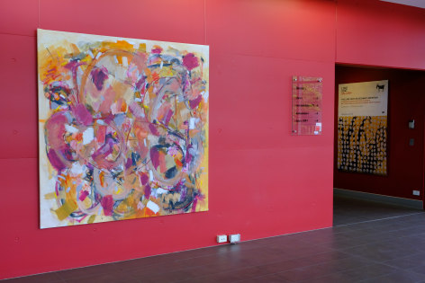 ​Alexandra Mowday Five Lone Goats on Cezanne's Mountain.  Installation View 2020