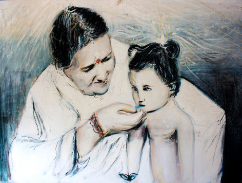 Alex Carletti Amma Prasad, 2017 Acrylic on board