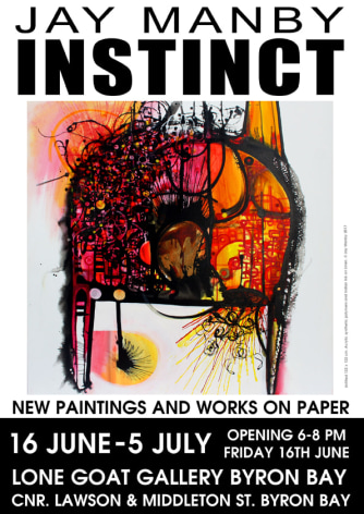Jay Manby Instinct Exhibtion Flyer Back