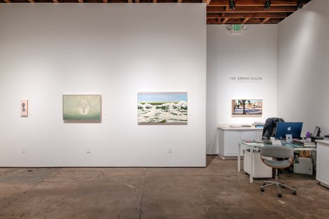 Installation photograph of The Spring Salon, 2024 with Leslie Lewis Sigler, Susan McDonnell, Nicole Strasburg, and Patricia Chidlaw