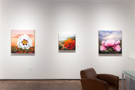 Installation photograph of PHOEBE BRUNNER: A Wild Delight with Heartbeat, Viva, and Perception Becomes Joy