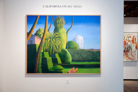 Installation photograph of California on my Mind, Frank Kirk, Wosene Worke Kosrof in background