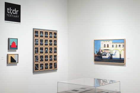 install shot for tl;dr: TEXT/ART exhibition