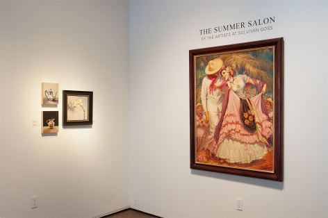 Installation photograph of SUMMER SALON II, 2019 with Jesus Helguera, Leslie Lewis Sigler and Alia E. El-Bermani