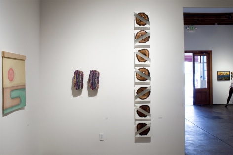 Installation photograph of ORGANIC: Textural &amp; Biomorphic &bull; Abstract &amp; Conceptual: Clay, Wood, Fiber, Paper &amp; Metal, Nathan Hayden, Minga Opazo, R. Nelson Parrish