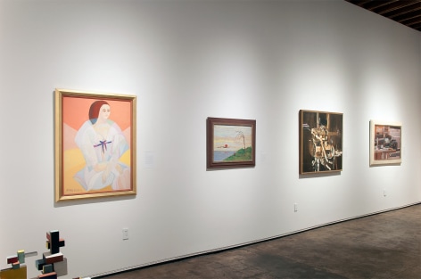 Installation photograph of THE ANCHORS: Masterworks from the Estates at Sullivan Goss, Anya Fisher, Frederick Remahl, Edgar Ewing, Richard Haines