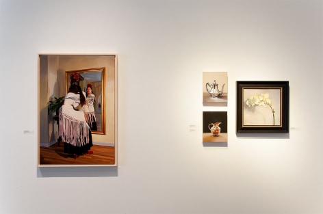 Installation photograph of THE SUMMER SALON 2019 II with Patricia Chidlaw, Leslie Lewis Sigler, and Alia E. El-Bermani