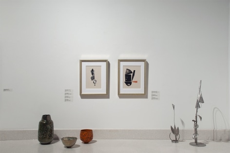 Installation photograph of The Winter Salon II, 2021 with works by James Haggerty, Sidney Gordin, and Ken Bortolazzo