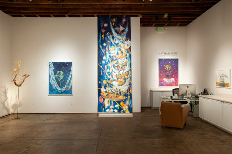 Installation photograph of NATHAN HUFF: The Stories We Tell Ourselves