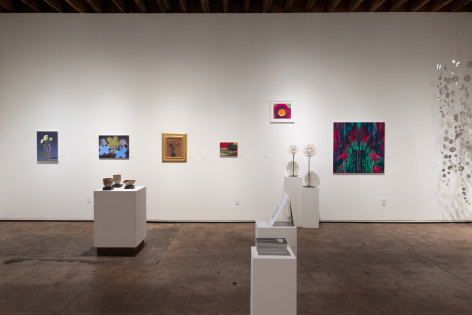 Installation photograph of IRRESISTIBLE: Flowers & Their Admirers, Dan McCleary, John Millei, James Haggerty, Leon Dabo, Maria Rendon, Harvey Leepa, Yassi Mazandi, Ken Bortolazzo