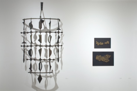 Installation photograph of ORGANIC: Textural &amp; Biomorphic &bull; Abstract &amp; Conceptual: Clay, Wood, Fiber, Paper &amp; Metal, Neil Goodman, Sidney Gordin