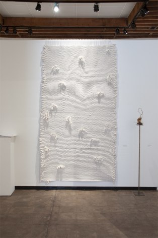 Installation photograph of ORGANIC: Textural &amp; Biomorphic &bull; Abstract &amp; Conceptual: Clay, Wood, Fiber, Paper &amp; Metal, Hannah Vainstein, Nathan Huff