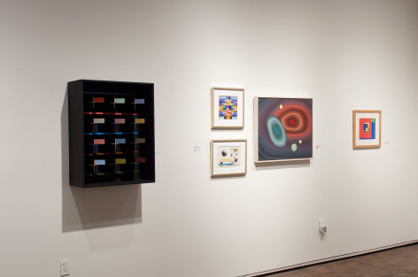 Installation photograph of DREWES | FISCHINGER | GORDIN: The Invention of American Abstract Art