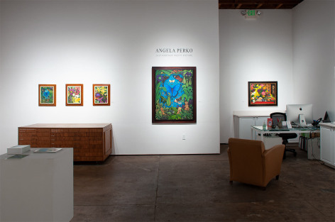 Installation shot of ANGELA PERKO: Just Another Pretty Picture with Amazon, Maya, Mbashe River Buff, Amazon 2, and Exotica