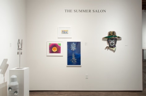 Installation photograph of The Summer Salon, 2020, Will Simons, Ken Bortolazzo, Harvey Leepa, Werner Drewes, Nathan Huff, Inga Guzyte