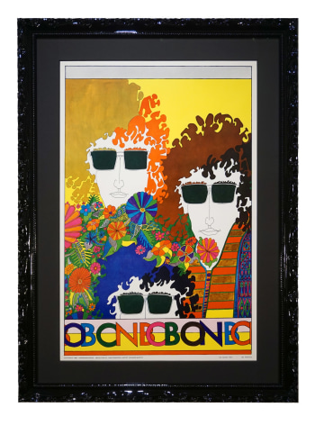 1968 Bob Dylan poster by Richard Moffat called Bob on Bob