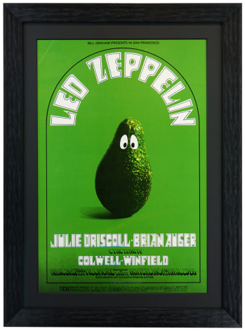 BG-170 poster by Randy Tuten, Led Zeppelin Avocado poster 1969