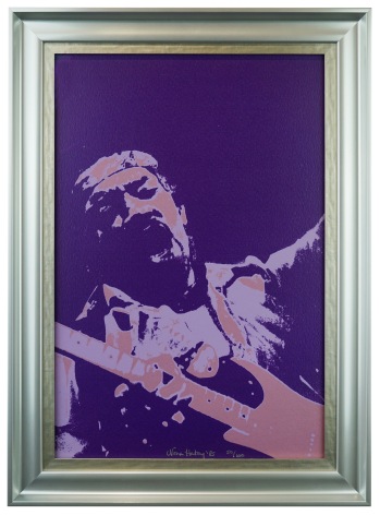 Jimi Hendrix Madison Square Garden 1969 poster by Nona Hatay. Jimi Hendrix silkscreen