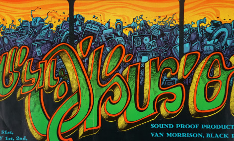 Psychedelic lettering by Rick Griffin