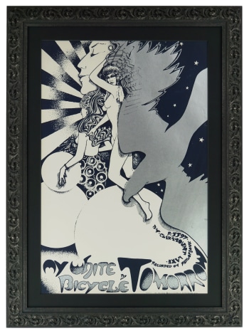 Tomorrow My White Bicycle silkscreen poster, Osiris poster, British psychedelic era poster, by Hapshash and the Coloured Coat 1967