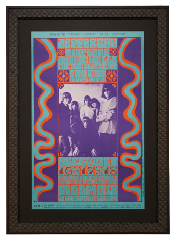 BG-42 Fillmore poster from 1966 by Wes Wilson for the Jefferson Airplane and Junior Wells - concert was December 16-18, 1966