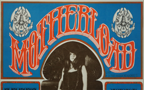 Close-up top of FD-60 poster, Mother Load, with Janis Joplin and Big Brother and the Holding Company by Rick Griffin, May 1967