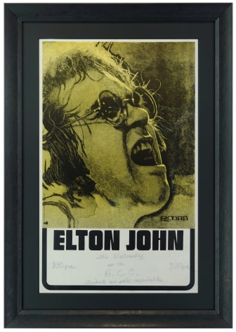 Elton John 1972 tour poster Notre Dame 5/3/72 Poster for Elton John