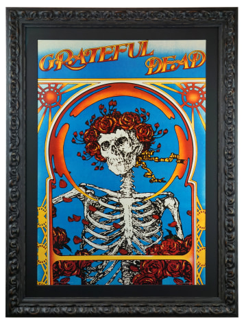 Large Bertha Grateful Dead poster 1984  Skeleton &amp; Roses by Mouse &amp; Kelley